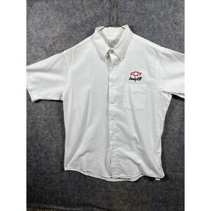 VTG  1990's Chevy Indy V8 Crew Shirt Size Large/‎ 16 1/2 \Arrow Dover \White
